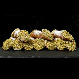 Cannoli Siciliani Artigianali con Ricotta di Pecora DOP e Granella di Pistacchio di Bronte – Kit da 10 Cialde con Spedizione Termica in 48 Ore