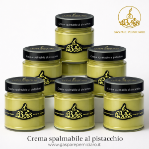 confezione da 6 pz di crema spalmabile al pistacchio di raffdali di Gaspare Perniciaro di Sambuca di SiCILIA