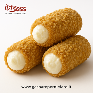 Dettaglio Cialdoni Siciliani con Ricotta – Granella di Mandorle, Nocciole e Arachidi