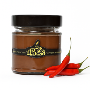 Vasetto di Crema di Cacao e Nocciola con Peperoncino Il Boss Gaspare Perniciaro