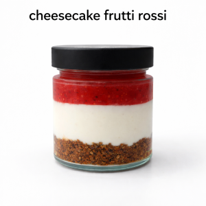 Cheesecake ai frutti rossi in vasetto di vetro monoporzione da 160g di gaspare perniciaro di sambuca di sicilia agrigento