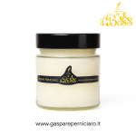 Granita di Limone Siciliana artigianale in elegante vasetto di vetro monoporzione, prodotta a Sambuca di Sicilia da Il Boss Gaspare Perniciaro, ideale per ristoranti e pizzerie gourmet.