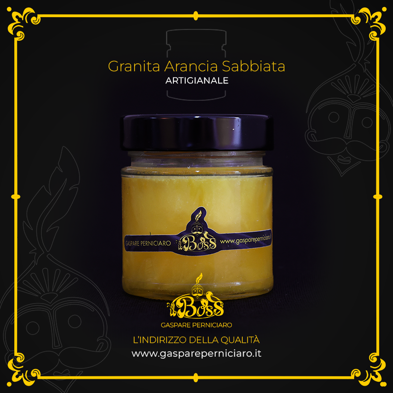 GRANITA ARANCIA DI RIBERA . GRANITA ALL'ARANCIA SABBIATA DEL BOSS. GRANITA ARANCIA MONOPORZIONE PER RISTORAZIONE E PIZZERIE.PRODUTTORE DI GRANITA DI AERANCIA DI RIBERA. VENDITA ONLINE DI GRANITA DI ARANCIA DI RIBERA.