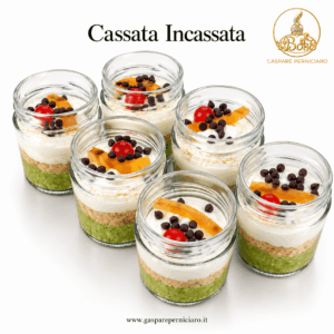 Confezione da 6 cassate incassate inquadrate dall 'alto.