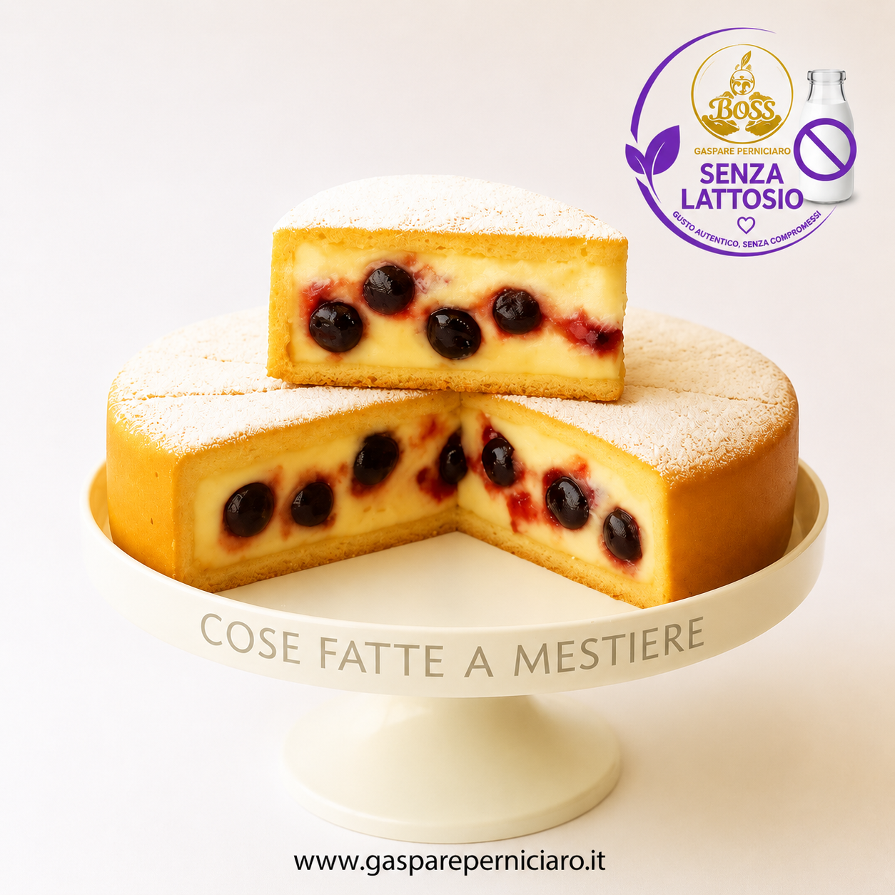 torta creme ed amarene senza lattosio gusto paradisiaco