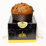 Panettone siciliano artigianale agli agrumi e uvetta con elegante scatola regalo premium, fatto a mano in Sicilia