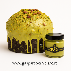 Panettone artigianale siciliano con crema al pistacchio Il Boss Gaspare Perniciaro