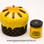 Panettone artigianale arancia con crema all’arancia di Ribera nel vasetto