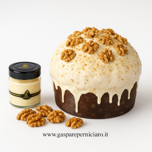 Panettone artigianale siciliano alle noci, dettaglio interno soffice e cremoso firmato Gaspare Perniciaro