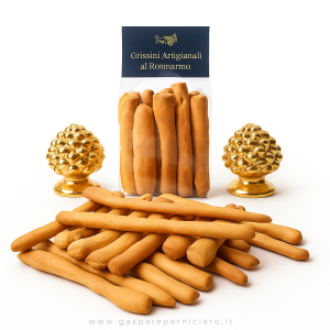 Grissini artigianali siciliani con sesamo e rosmarino confezione elegante