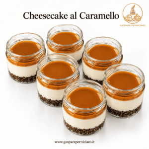 confezione da 6pz di cheesecake artigianale al caramello salato prodotta a sambuca di sicilia da gaspare perniciaro IL BOSS