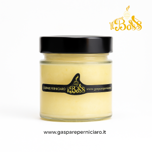 Granita Siciliana di Limone e Zenzero Artigianale in vasetto di vetro monoporzione, 24 pezzi, prodotta a Sambuca di Sicilia dal laboratorio Il Boss Gaspare Perniciaro.