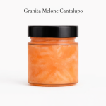 Vasetto di vetro da 200 g di granita artigianale di melone Cantalupo siciliano Gaspare Perniciaro