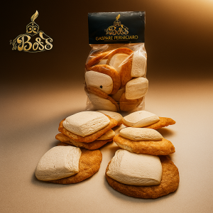 Biscotti Ossa di Morto Siciliane artigianali di Sambuca di Sicilia con glassa bianca e base caramellata