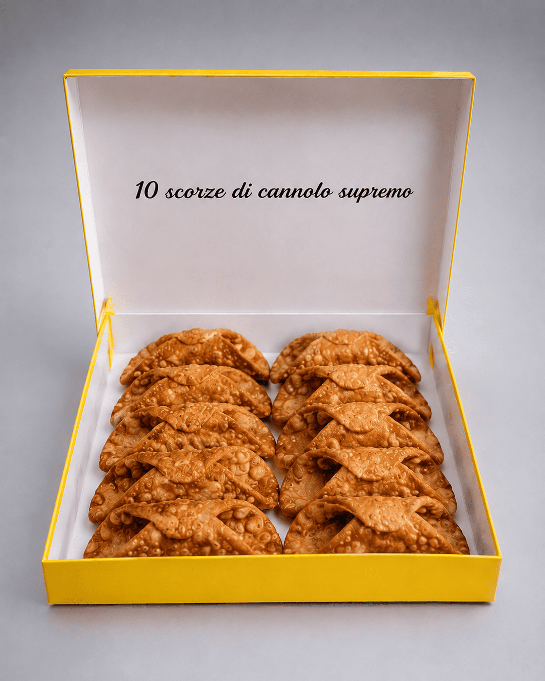 solo 10 scorze di cannolo supremo iin box di cartone.
