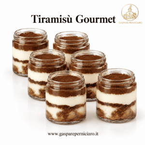 confezione da 6 pz di tiramisu gourmet artigianale produzione a sambuca di sicilia da gaspare perniciaro