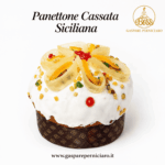 Panettone Cassata Siciliana artigianale agli agrumi e ricotta prodotto da Gaspare Perniciaro nel laboratorio di Sambuca di Sicilia
