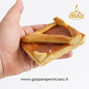 Fetta di crosta con confettura di albicocche con il 75% di frutta artigianale Gaspare Perniciaro