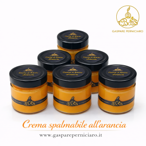 confezioone di 6 pz di crema spalmabile all'arancia artigianale siciliana