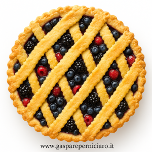 Crostata artigianale siciliana ai frutti di bosco con confettura naturale