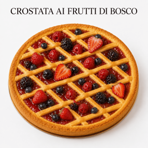 Crostata artigianale siciliana ai frutti di bosco con confettura naturale