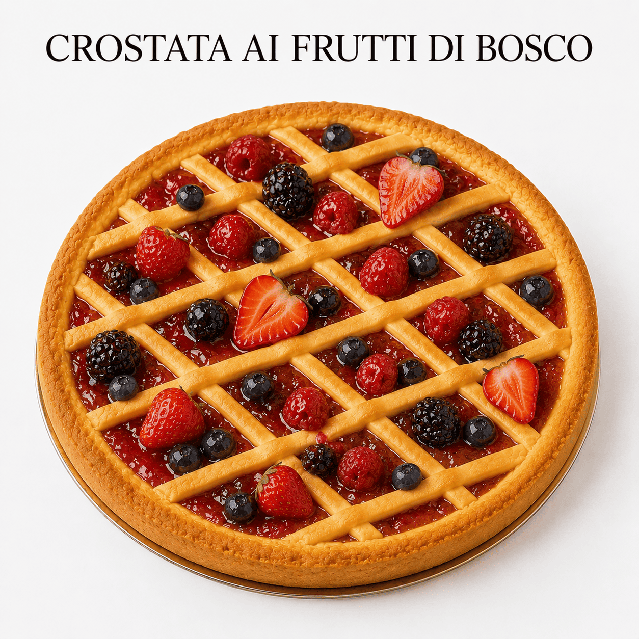 Crostata artigianale siciliana ai frutti di bosco con confettura naturale