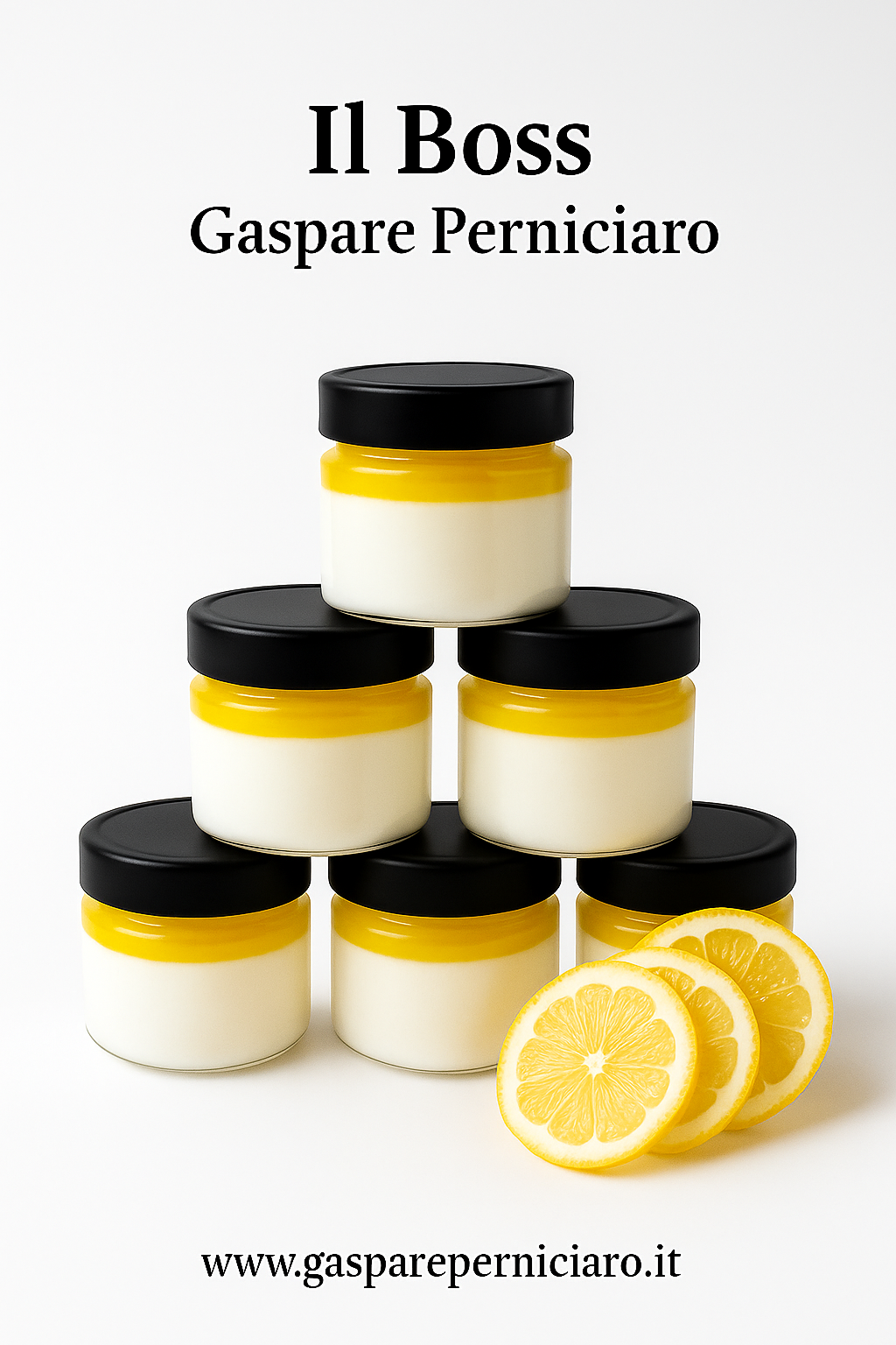Mini Mousse al Limone artigianale da 100 ml in vasetto di vetro, dessert monoporzione siciliano per ristoranti, pizzerie, catering e hotel di lusso.