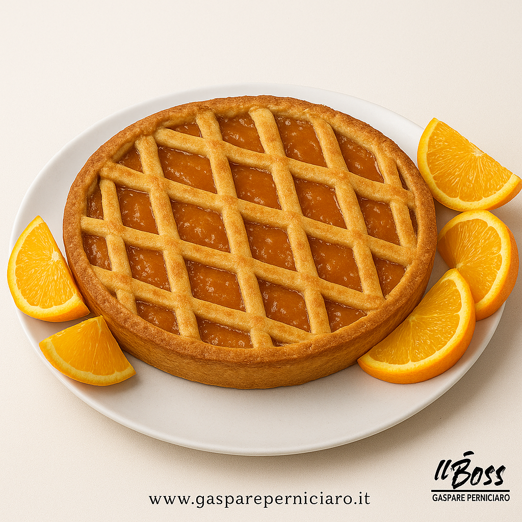 Crostata gourmet all’arancia di Ribera DOP artigianale con confettura naturale