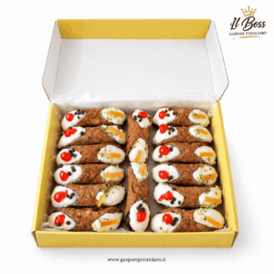 cannolo gourmet siciliano già farcito e surgelato 14 cannoli per ogni scatola