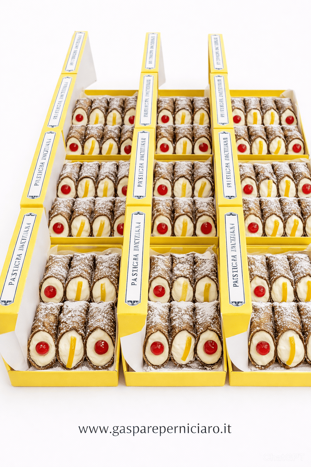 cannoli medi glassati internamente e dopo farciti con ricotta. confezioni da 10 cannoli . minimo 10 confezioni