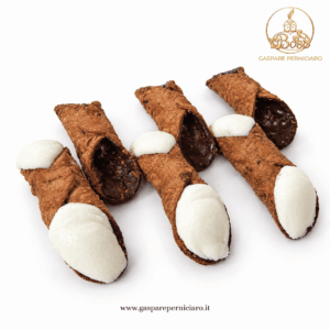 cannoli glassati al cioccolato internamenyte e poi farciti artigianali gaspare perniciaro
