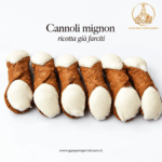 cannoli mignon già farciti di ricotta di pecora e poi surgelati - artigianali gaspare perniciaro