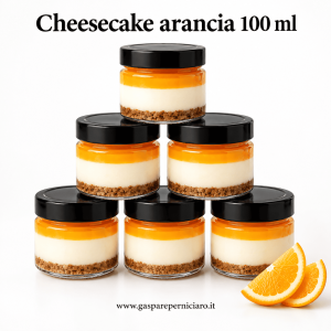 cheesecake arancia 100 ml gaspare perniciaro dessert per catering ed eventi