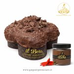 Colomba artigianale siciliana al cioccolato e peperoncino con confezione regalo premium firmata Il Boss Gaspare Perniciaro, realizzata con lievitazione naturale e ingredienti selezionati