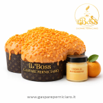 Colomba al Mandarino di Ciaculli artigianale siciliana con glassa agrumata al mandarino, crema spalmabile al mandarino e confezione premium firmata Il Boss Gaspare Perniciaro