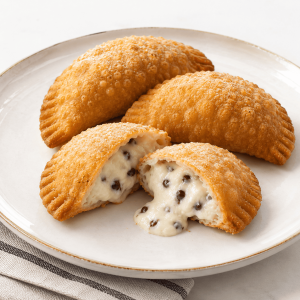 Cassatelle di Castellammare del Golfo da 100 g con sfoglia dorata e bollicine croccanti, specialità siciliana artigianale per professionisti