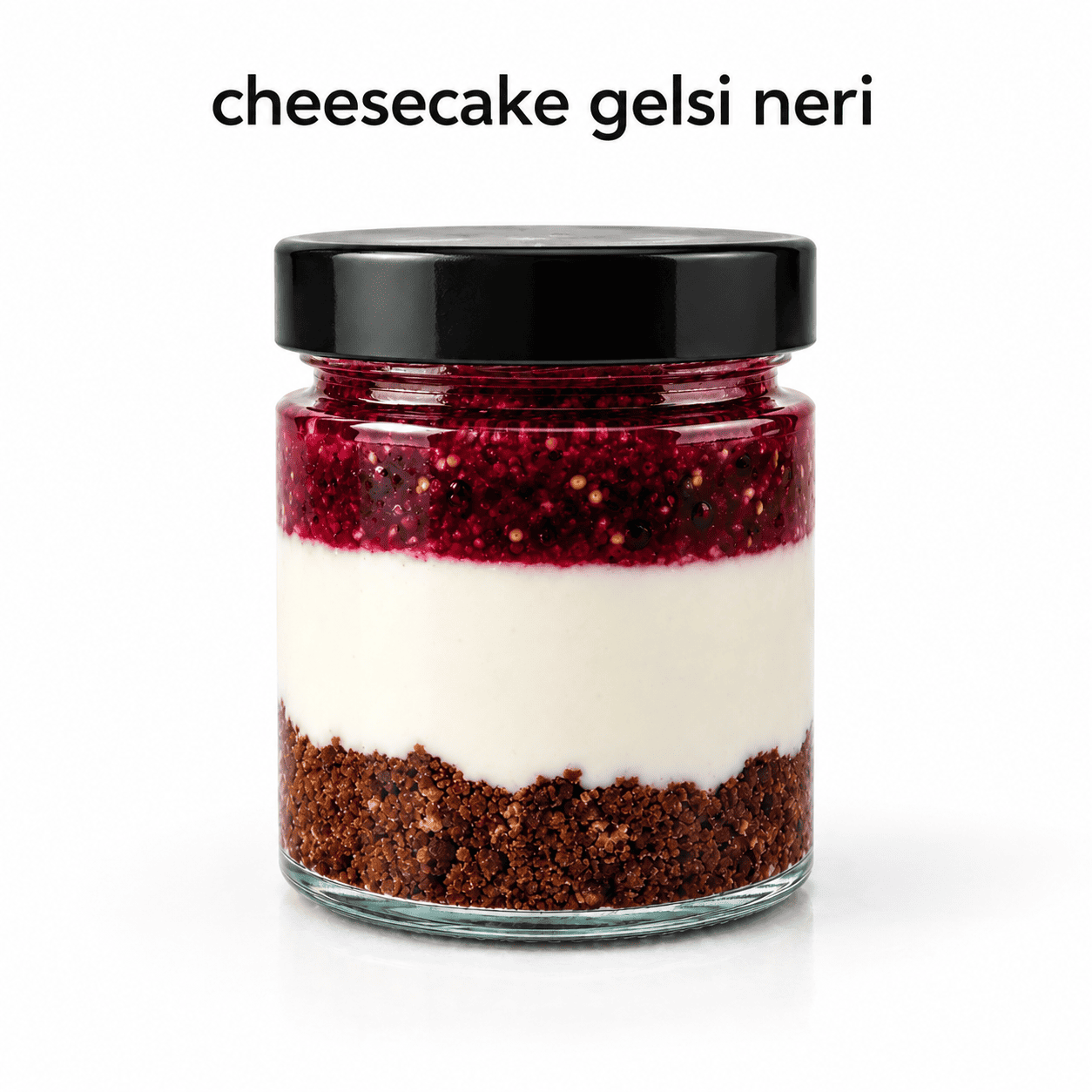 Cheesecake ai Gelsi Neri Siciliani in vasetto monoporzione