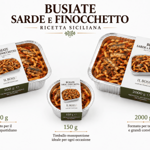 tre formati diversi delle busiate sarde e finocchetto di gaspare perniciaro