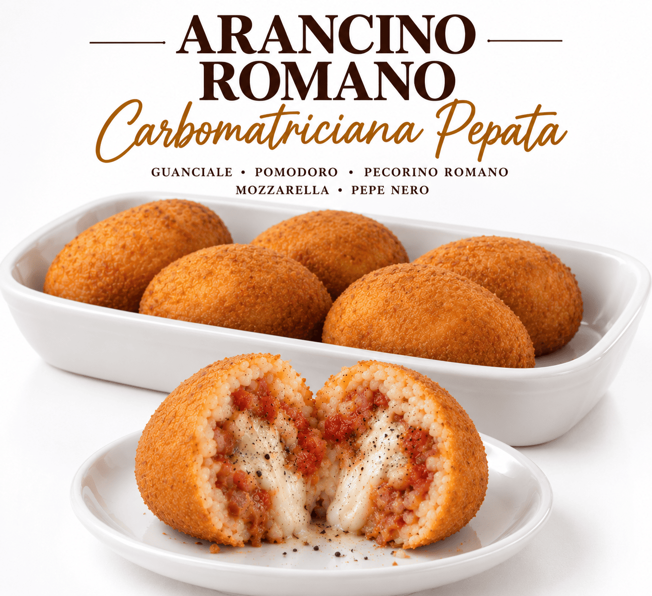 Arancino romano carbomatriciana pepata produzione special gaspare eprniciaro street food roma italian food