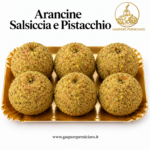 arancine salsiccia e pistacchio artigianali siciliane ,salati d'autore, top di gamma