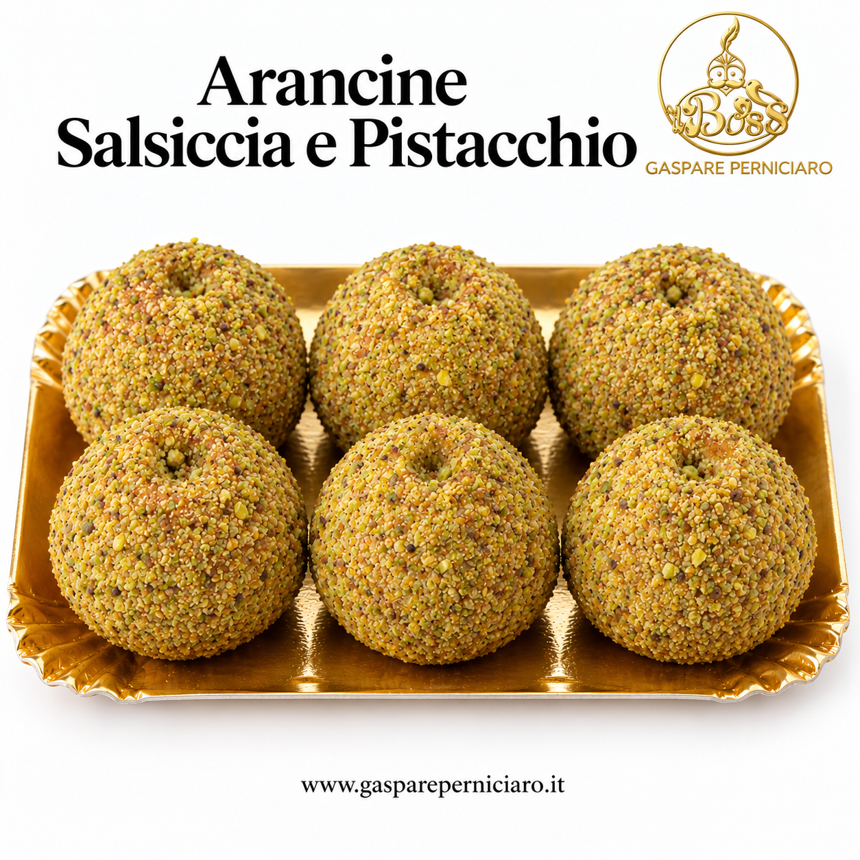 arancine salsiccia e pistacchio artigianali siciliane ,salati d'autore, top di gamma