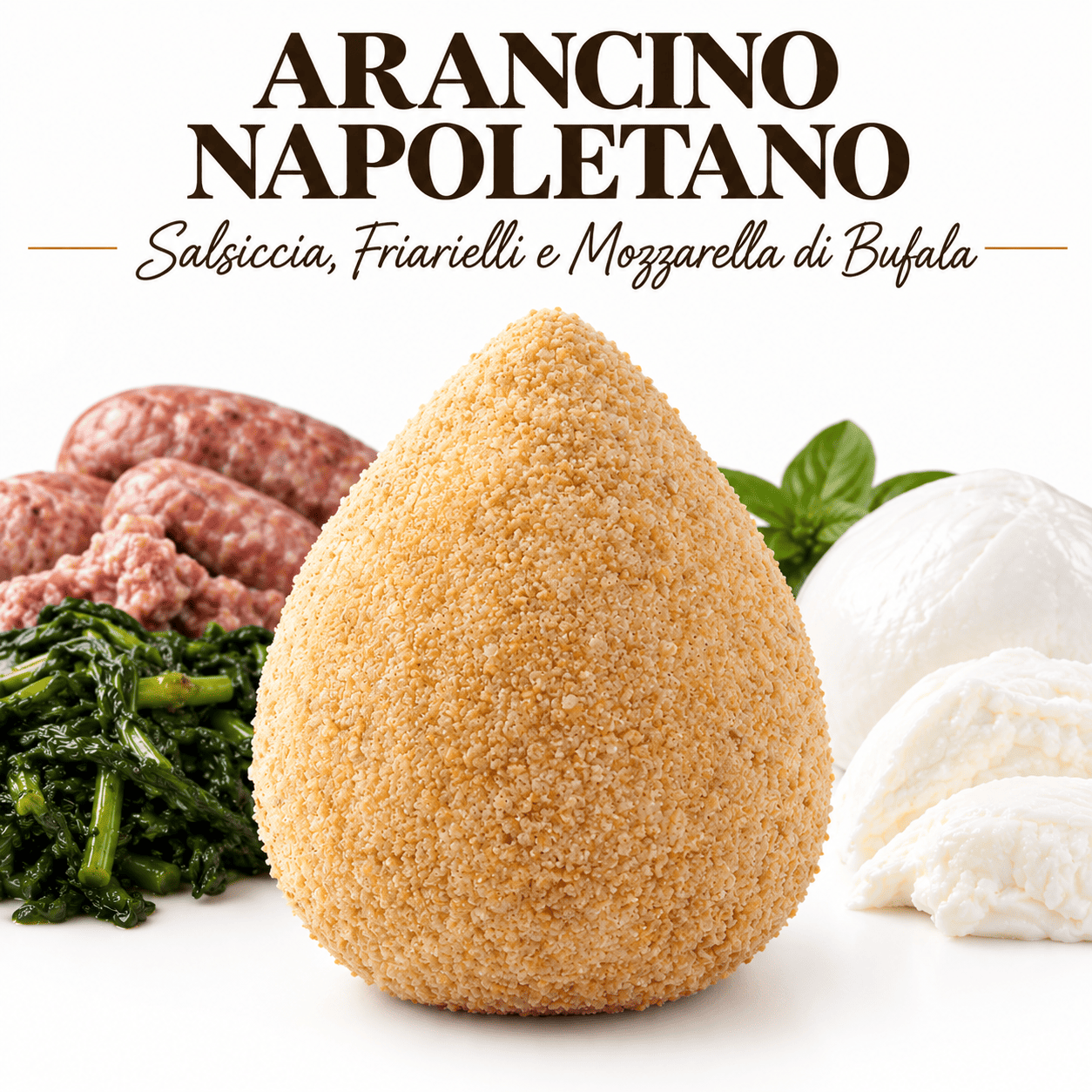ARANCINO NAPOLETANO PANATO CRUDO STREET FOOD QUARTIERI SPAGNOLI REGGIA DI CASERTA VESUVIO
