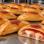 Calzoni al forno Horeca siciliani con prosciutto mozzarella e pomodoro, prodotto professionale per ristoranti, bar e street food