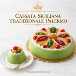 Cassata Siciliana Tradizionale Palermo artigianale nei formati da 100 g e 1,5 kg, con frutta candita e decorazione tradizionale