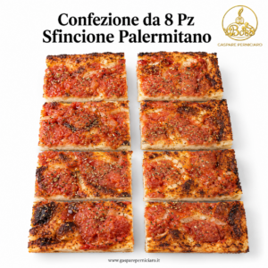 pizza siciliana chiamata anche sfincione palermitano 8 pz